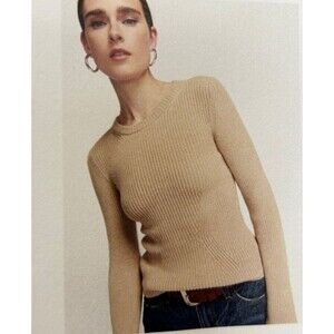 Nation LTD Women’s Lara Sweater Top size S NWT Extra Long Sleeve Crew Neck